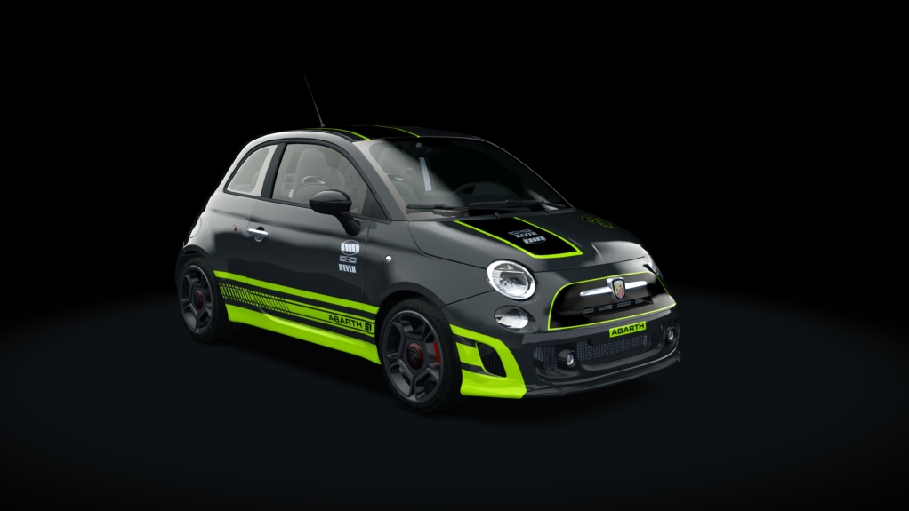 Abarth 500 EsseEsse Step1, skin black_neon