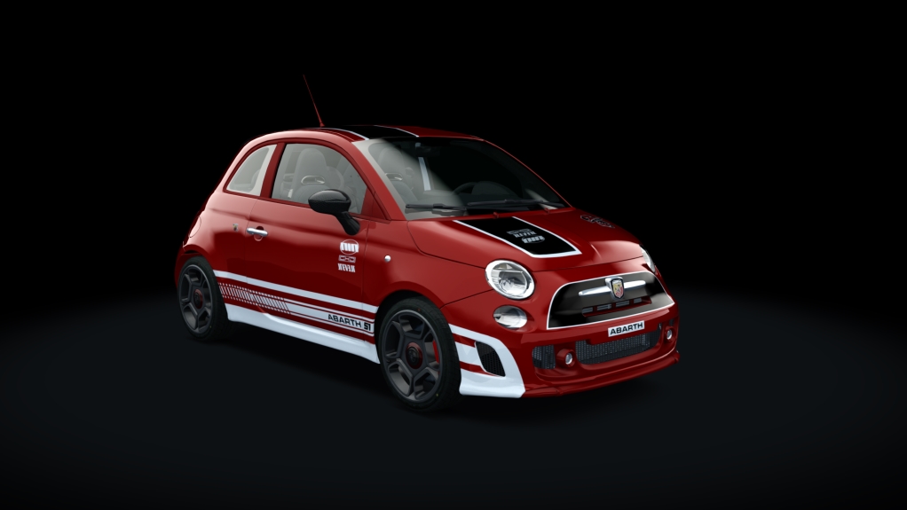 Abarth 500 EsseEsse Step1, skin maroon_white