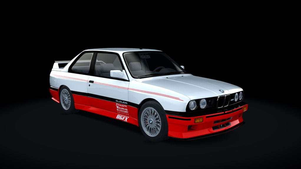 BMW M3 E30 Step1, skin 2_Tone_White_Red