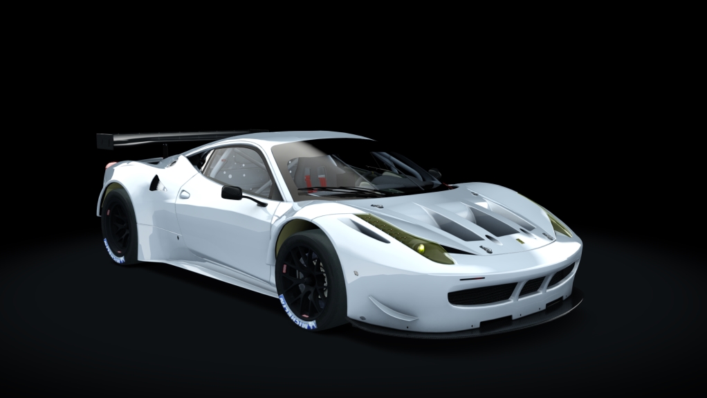 Ferrari 458 GT2, skin white