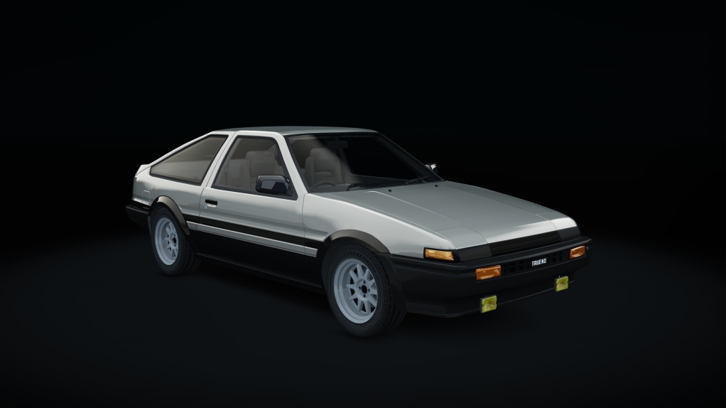 Toyota AE86, skin 14_silver_black