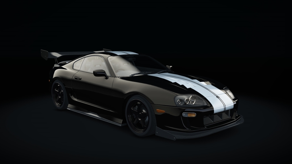 Toyota Supra MKIV Time Attack, skin 11_black_stripe